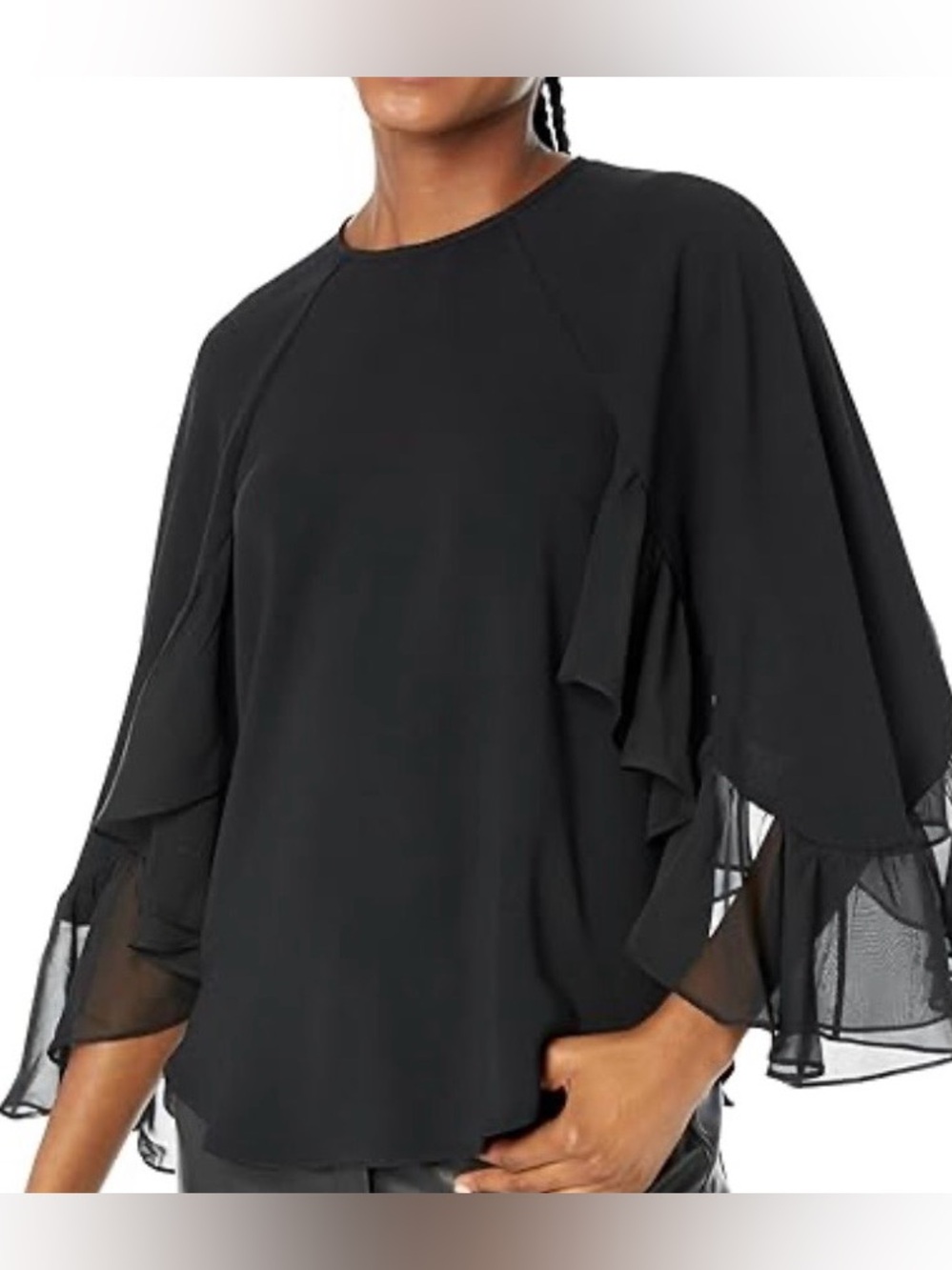 NWT Trina Turk Akari Top, Black, Size XS